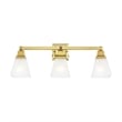 Livex Lighting Mission 3 Bath Light in Polished Brass