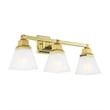 Livex Lighting Mission 3 Bath Light in Polished Brass