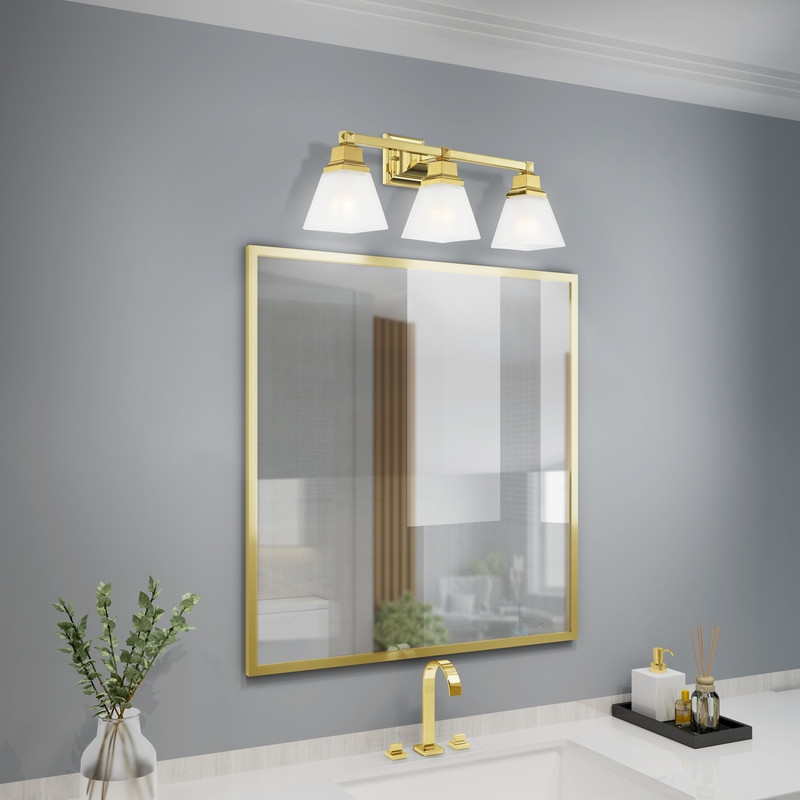 Livex Lighting Mission 3 Bath Light in Polished Brass