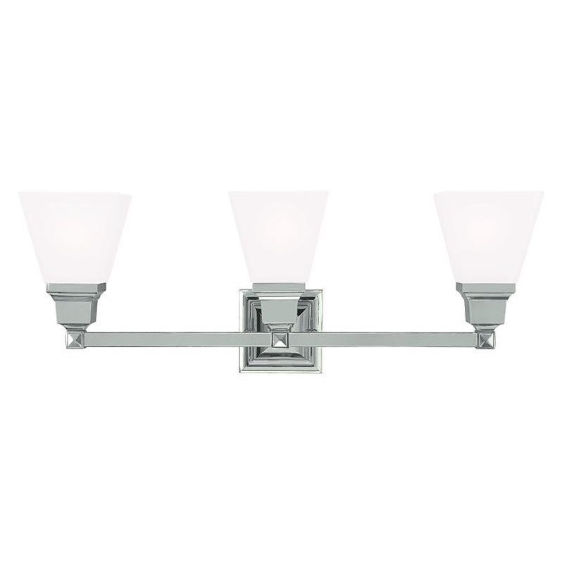 Livex Lighting Mission 3 Bath Light in Polished Nickel