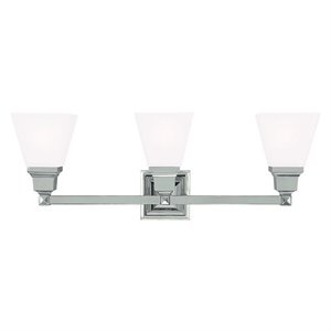 livex lighting mission 3 bath light in polished nickel