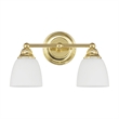 Livex Lighting Somerville 2 Bath Light in Polished Brass