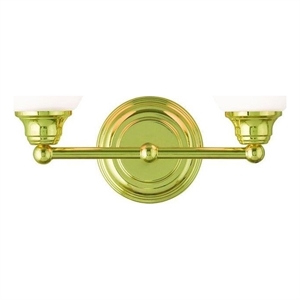 Livex Lighting Somerville 2 Bath Light in Polished Brass