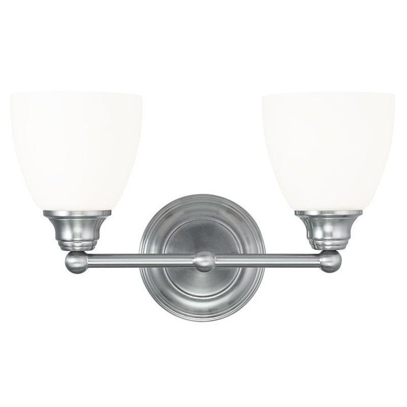 Livex Lighting Somerville 2 Bath Light in Brushed Nickel