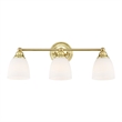 Livex Lighting Somerville Bath Light in Polished Brass