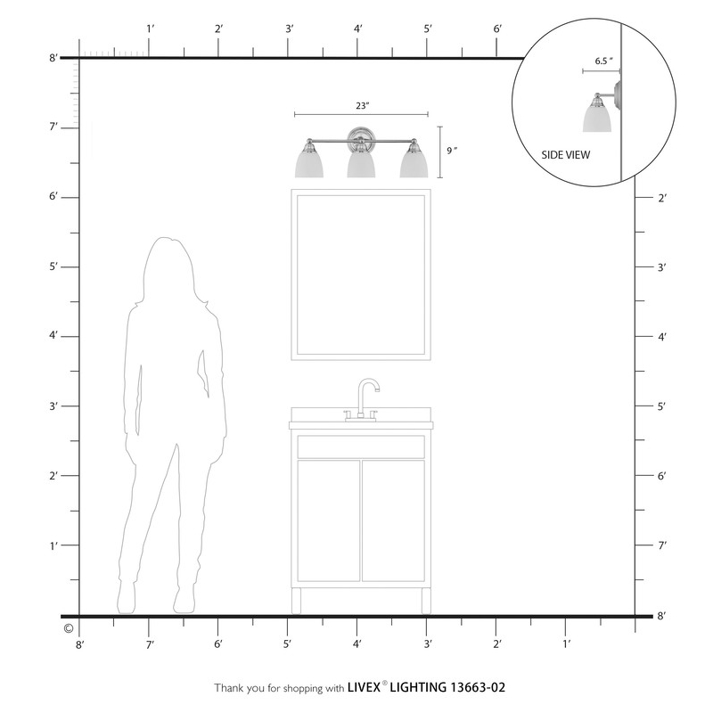 Livex Lighting Somerville Bath Light in Polished Brass