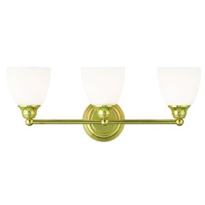 Livex Lighting Somerville Bath Light in Polished Brass