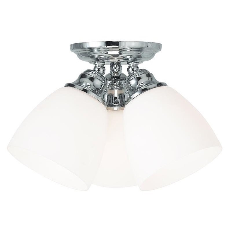Livex Lighting Somerville Ceiling Mount in Chrome