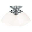Livex Lighting Somerville Ceiling Mount in Chrome