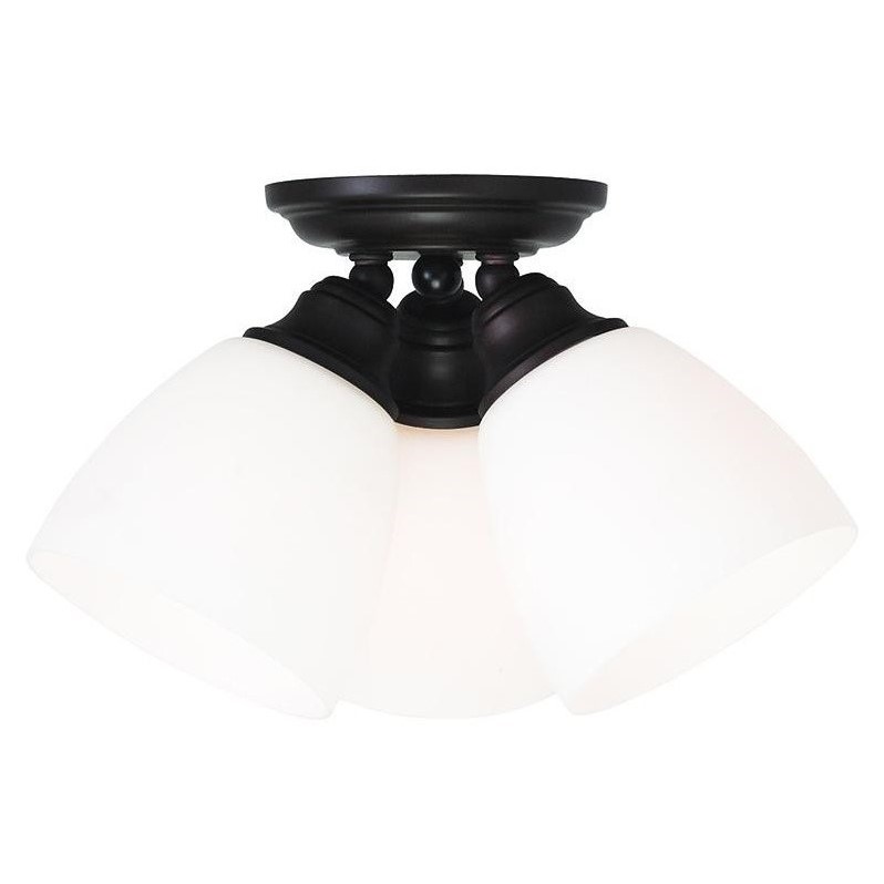 Livex Lighting Somerville Ceiling Mount in Bronze