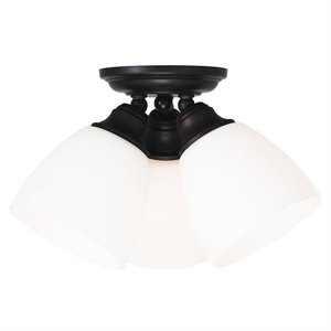 livex lighting somerville ceiling mount in bronze