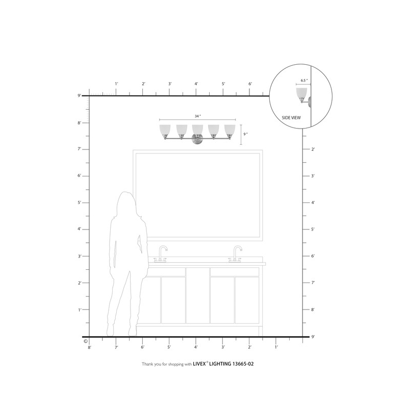 Livex Lighting Somerville Bath Light in Polished Brass