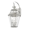 Livex Lighting Georgetown Outdoor Wall Lantern in Brushed Nickel