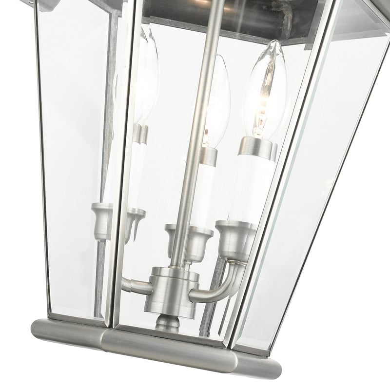 Livex Lighting Georgetown Outdoor Wall Lantern in Brushed Nickel