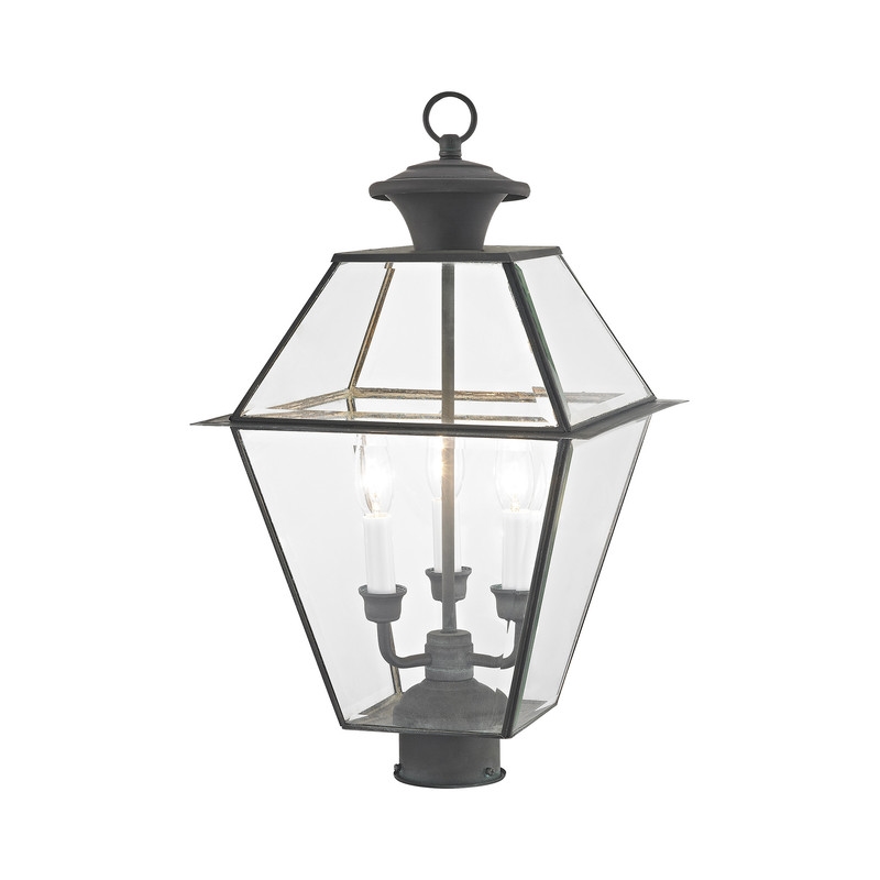 Livex Lighting Westover Outdoor Post Lantern in Charcoal