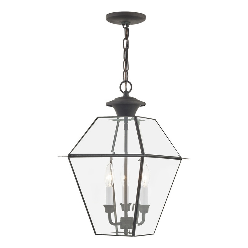 Livex Lighting Westover Outdoor Chain Lantern  in Charcoal