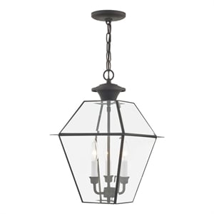 livex lighting westover outdoor chain lantern  in charcoal