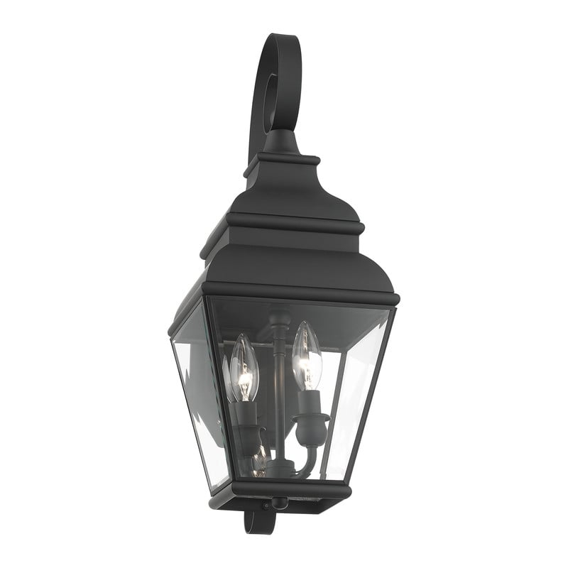 Livex Lighting Exeter 2 Light Outdoor Wall Lantern in Black