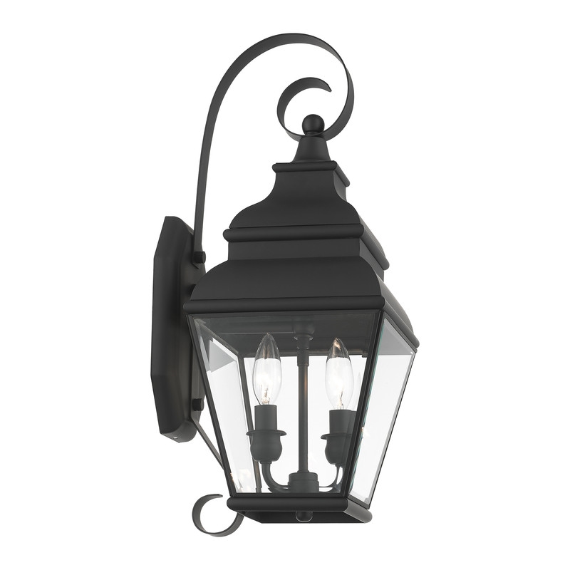 Livex Lighting Exeter 2 Light Outdoor Wall Lantern in Black