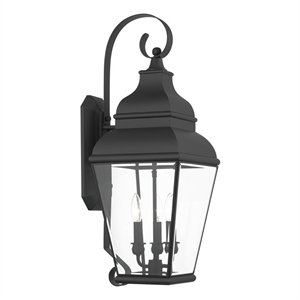 Livex Lighting Exeter Outdoor Wall Lantern in Black