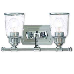Livex Lighting Lawrenceville 2 Light Bath Vanity Light in Polished Chrome
