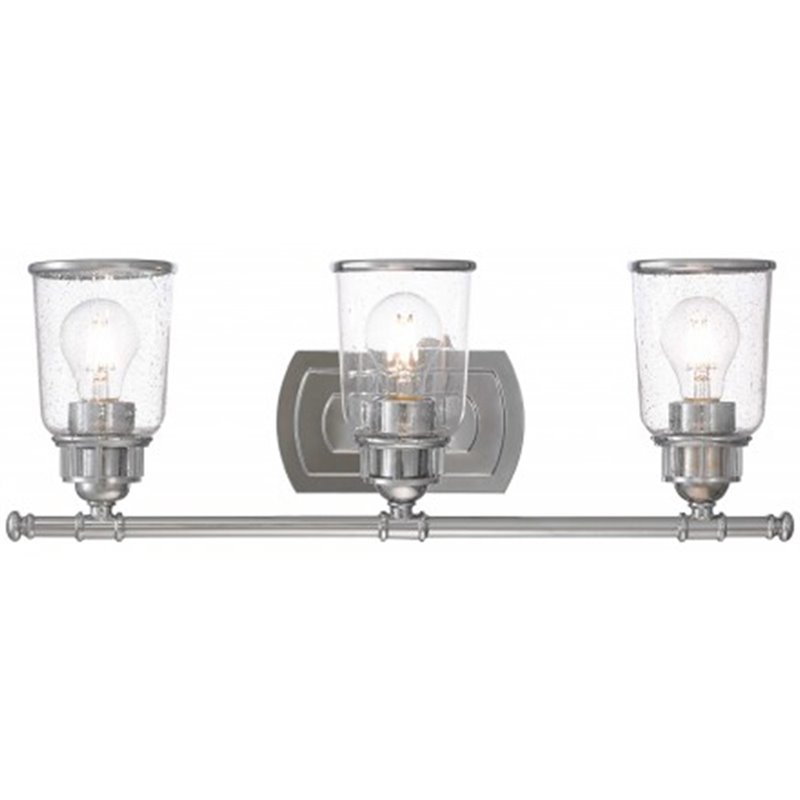 Livex Lighting Lawrenceville 3 Light Bath Vanity Light in Polished Chrome
