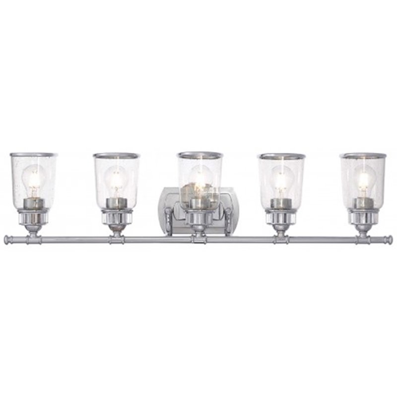 Livex Lighting Lawrenceville 5 Light Bath Vanity Light in Polished Chrome