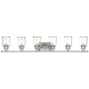 Livex Lighting Lawrenceville 6 Light Bath Vanity Light in Nickel