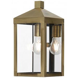 Livex Lighting Nyack Outdoor Wall Lantern in Antique Brass