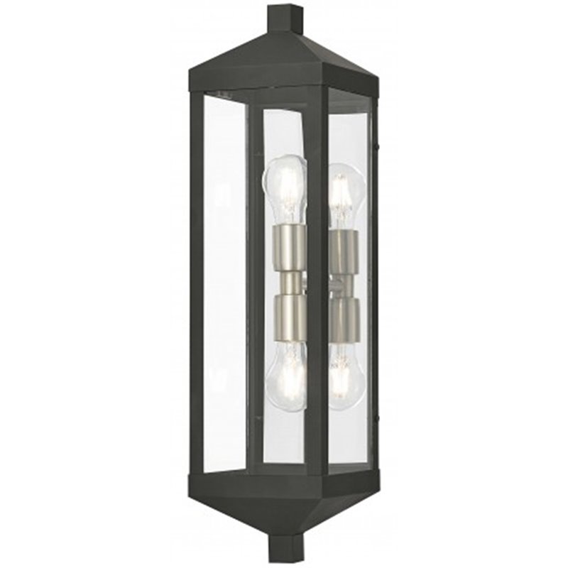 Livex Lighting Nyack 2 Light Outdoor Wall Lantern in Black