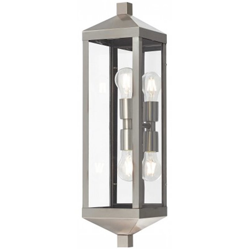 Livex Lighting Nyack 2 Light Outdoor Wall Lantern in Nickel