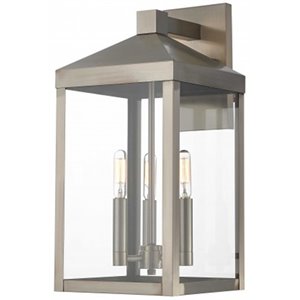 Livex Lighting Nyack 3 Light Outdoor Wall Lantern in Nickel
