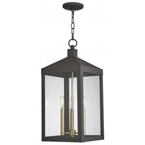livex nyack 3 light outdoor hanging lantern