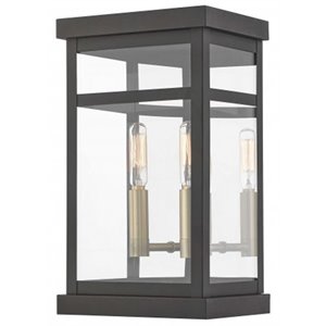 Livex Lighting Hopewell 2 Light Outdoor Wall Lantern in Bronze