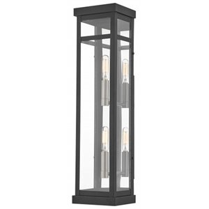 Livex Lighting Hopewell 2 Light Outdoor Wall Lantern in Black