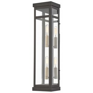 Livex Lighting Hopewell 2 Light Outdoor Wall Lantern in Bronze