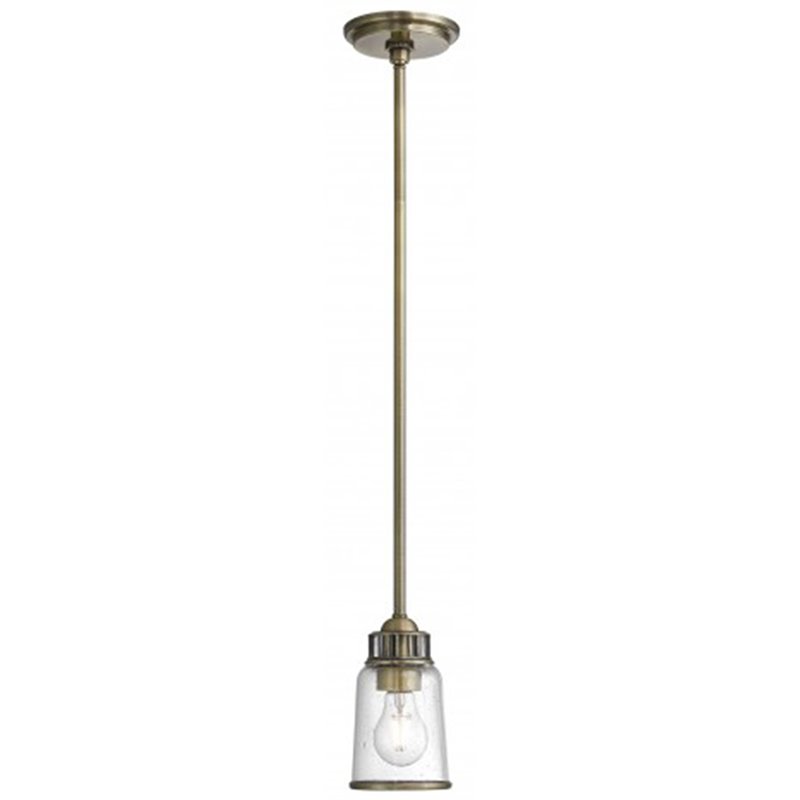 Livex Lighting Lawrenceville Mini Pendant Light in Antique Brass
