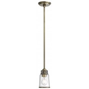 Livex Lighting Lawrenceville Mini Pendant Light in Antique Brass