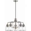 Livex Lighting Lawrenceville 5 Light Dinette Chandelier in Brushed Nickel