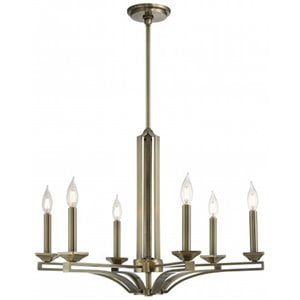 Livex Lighting Trumbull 6 Light Chandelier in Antique Brass