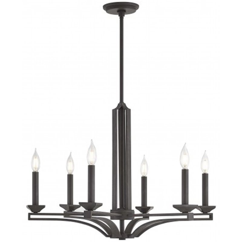Livex Lighting Trumbull 6 Light Chandelier in Bronze