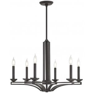 Livex Lighting Trumbull 6 Light Chandelier in Bronze