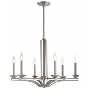 Livex Lighting Trumbull 6 Light Chandelier in Brushed Nickel