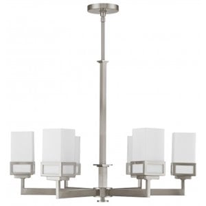 Livex Lighting Harding 6 Light Chandelier in Brushed Nickel