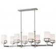 Livex Lighting Harding 8 Light Linear Chandelier in Brushed Nickel