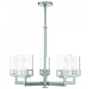 Livex Lighting Harding 5 Light Chandelier in Polished Chrome