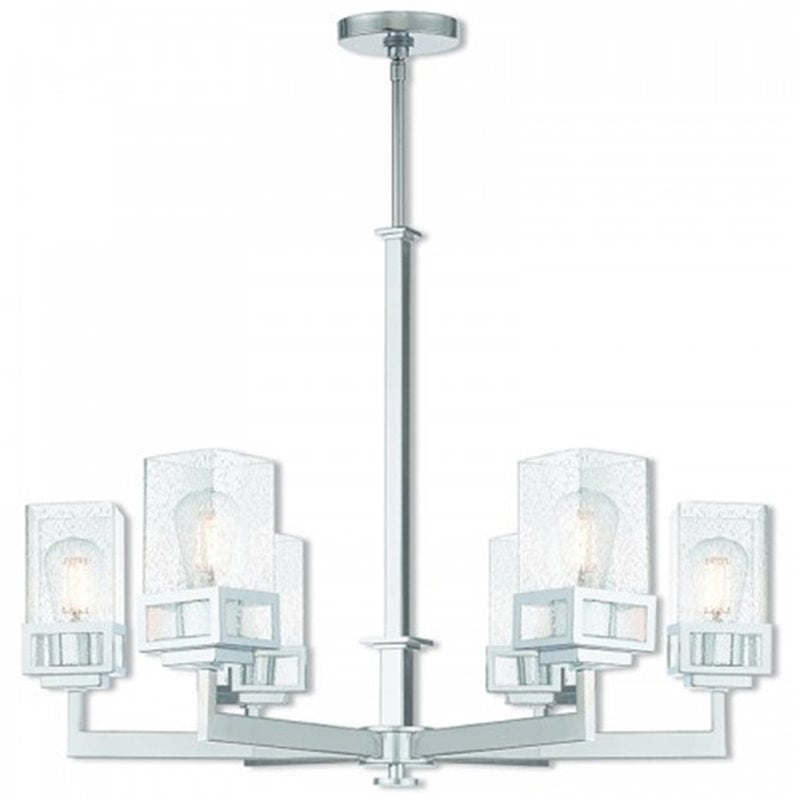 Livex Lighting Harding 6 Light Chandelier in Polished Chrome