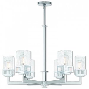 Livex Lighting Harding 6 Light Chandelier in Polished Chrome