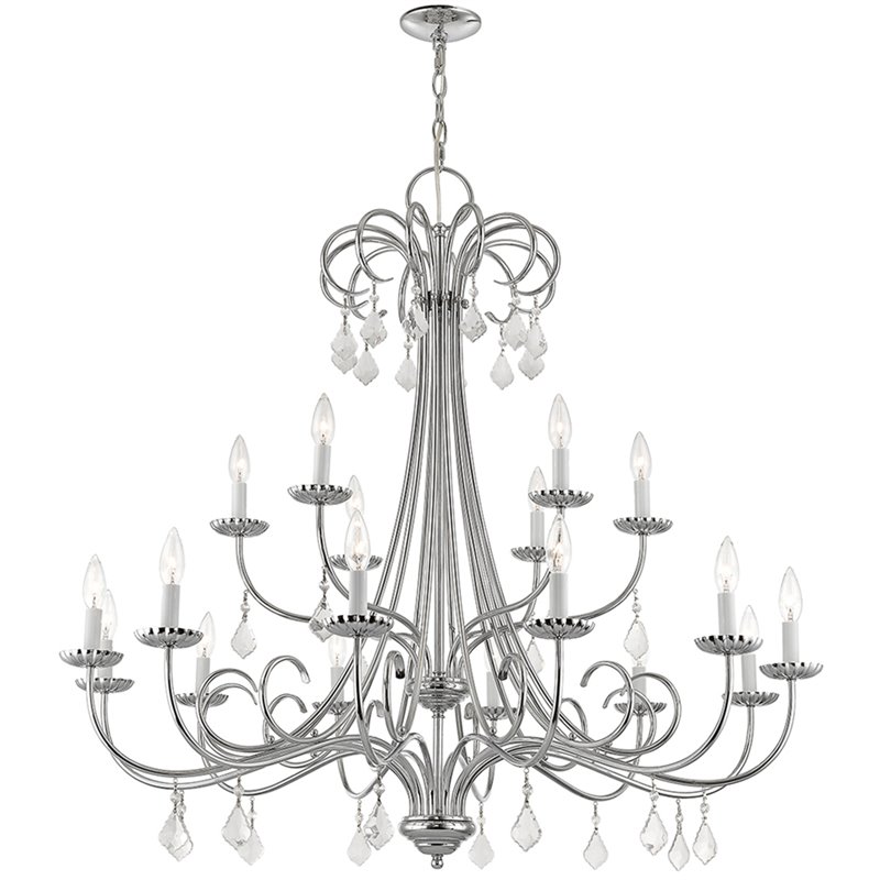 Livex Lighting Daphne 18 Light Foyer Chandelier in Polished Chrome