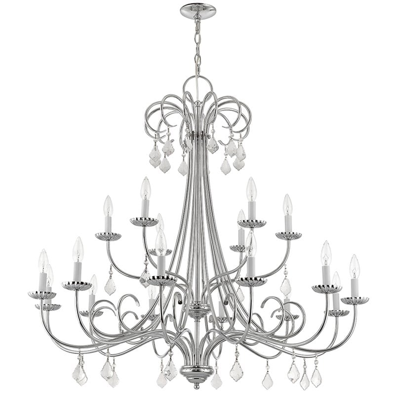 Livex Lighting Daphne 18 Light Foyer Chandelier in Polished Chrome